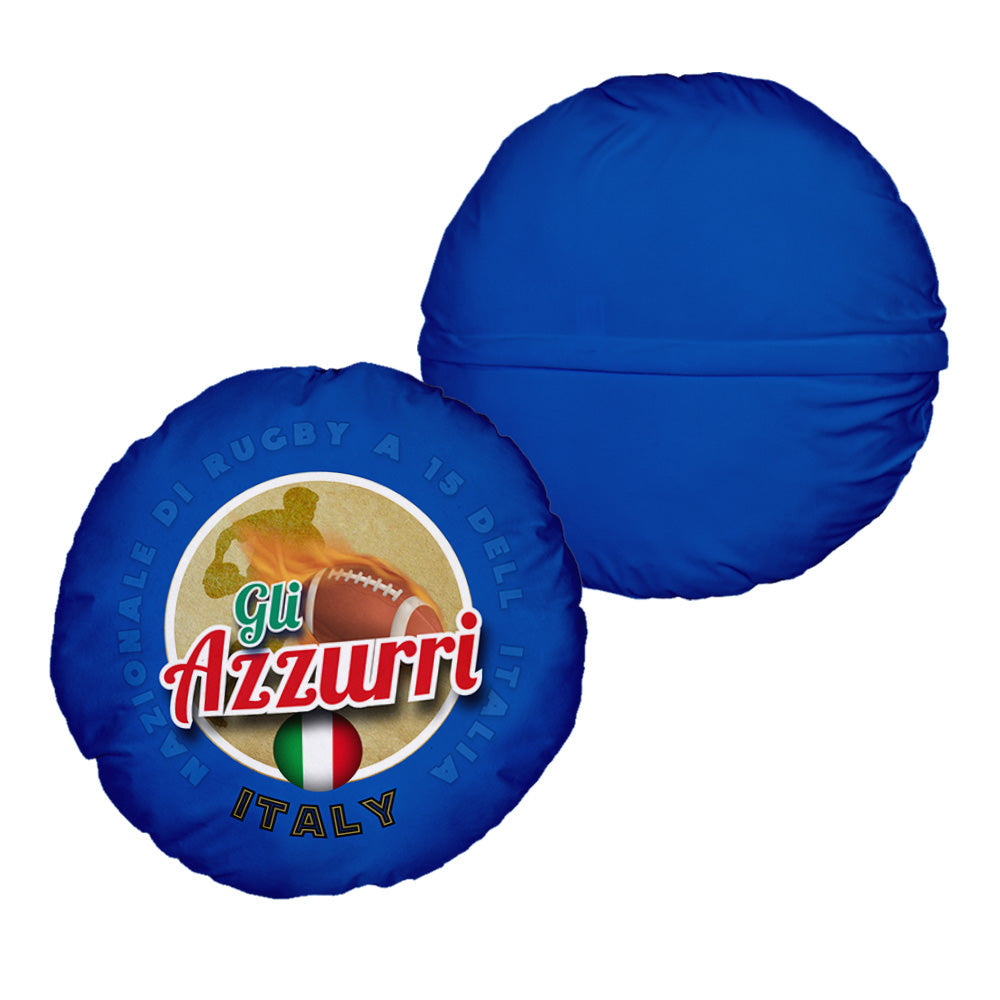 Italy Rugby Union Azzurri  - Legend Collection - Circle Cushion 14"