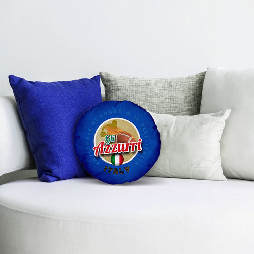 Italy Rugby Union Azzurri  - Legend Collection - Circle Cushion 14"