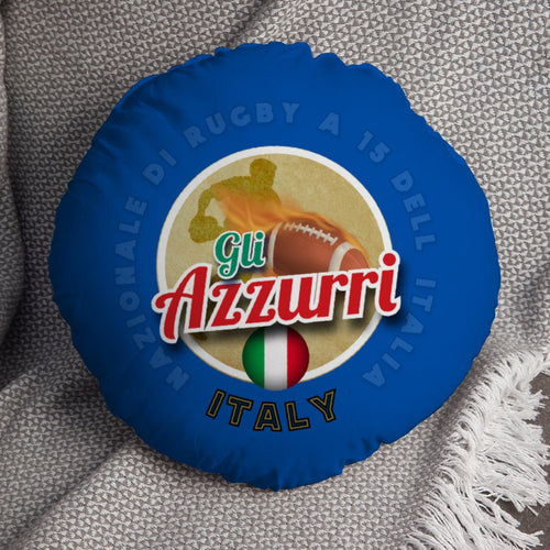 Italy Rugby Union Azzurri  - Legend Collection - Circle Cushion 14"