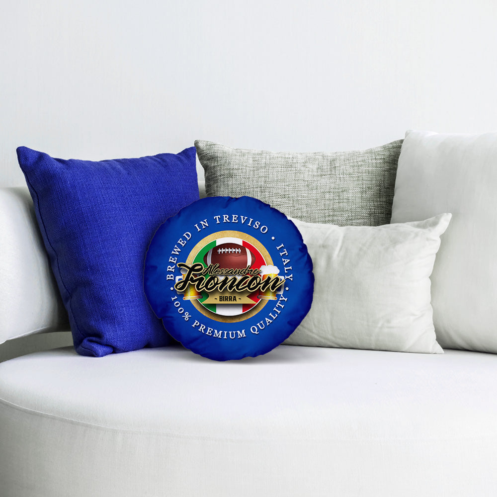 Italy Rugby Union Troncon  - Legend Collection - Circle Cushion 14"