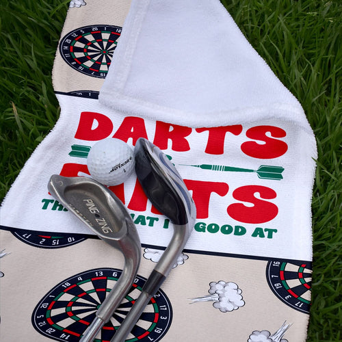 Darts & Farts - Funny Darts Golf Towel