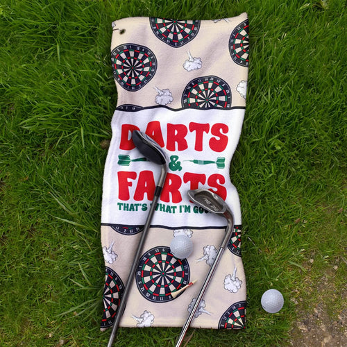 Darts & Farts - Funny Darts Golf Towel
