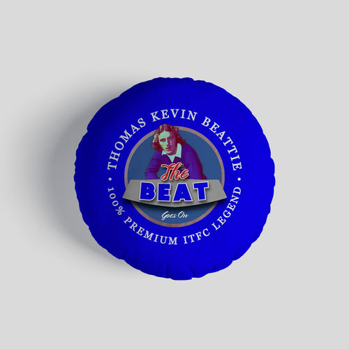 Ipswich Kevin Beattie - Football Legends - Circle Cushion 14"