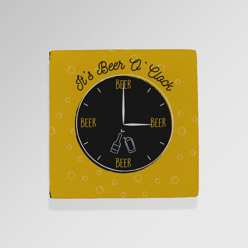 It's Beer O'Clock - Drinks Coaster - Round or Square