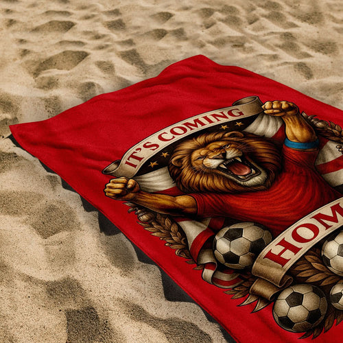 England - It's Coming Home Lion - Beach Towel