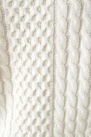 Jamie Cable Collar Jumper - Off White