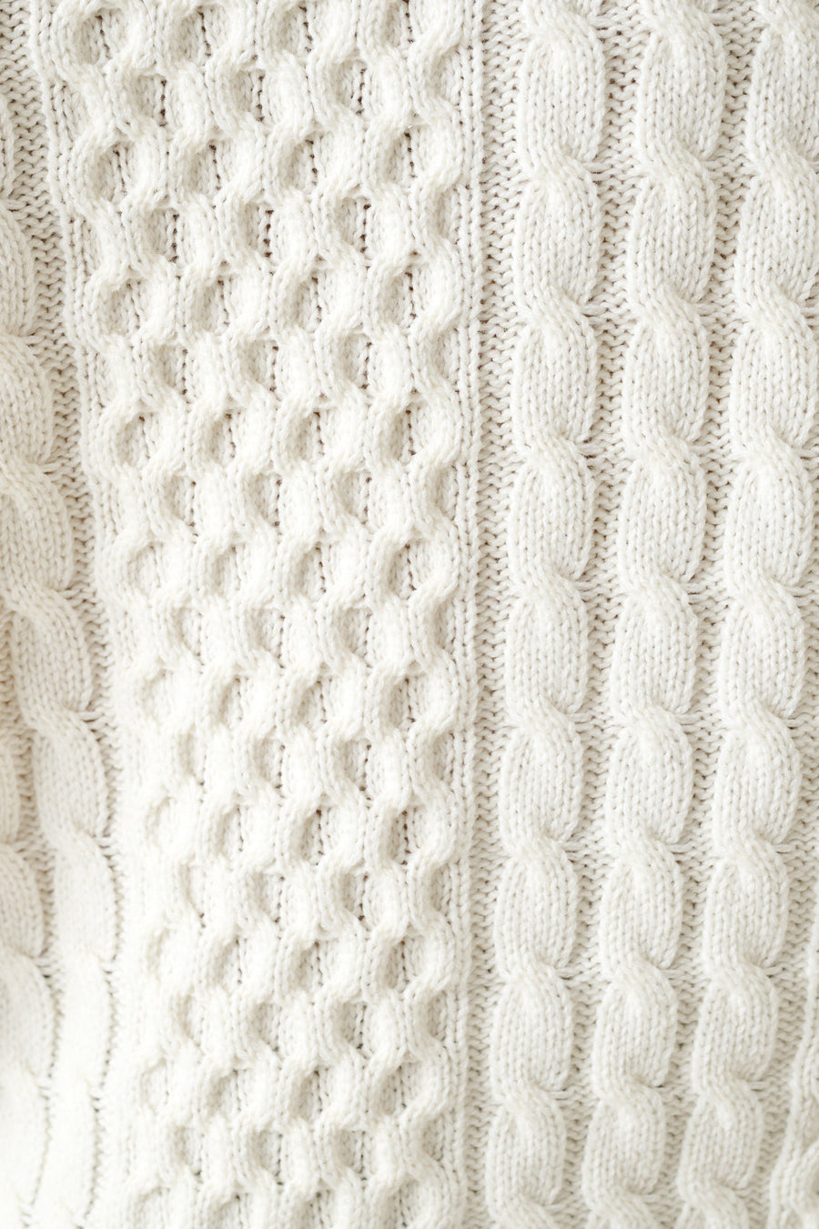 Jamie Cable Collar Jumper - Off White