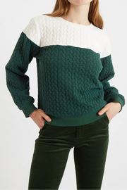 Jan 2 Colour Sweatshirt - Green and White