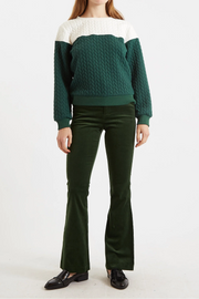Jan 2 Colour Sweatshirt - Green and White