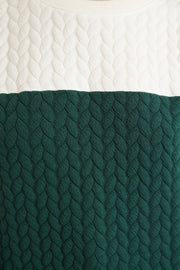 Jan 2 Colour Sweatshirt - Green and White