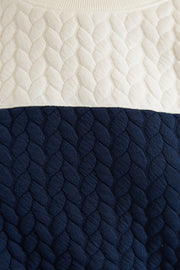 Jan 2 Colour Sweatshirt - Navy and White