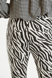 Louche Janelyn Zebra Flared Slim Fit Trouser