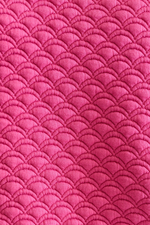 Jan Scallop Quilt Sweatshirt - Pink