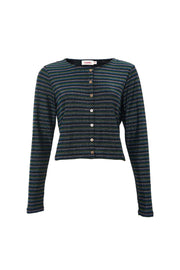 Jayda Sparkle Stripe Cardigan - Silver
