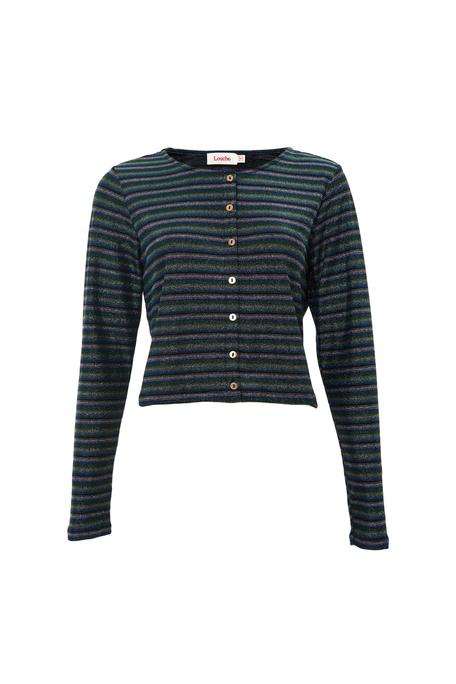 Jayda Sparkle Stripe Cardigan - Silver