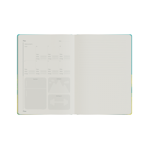 Flex and Flow Fitness Journal, A5 - Teal