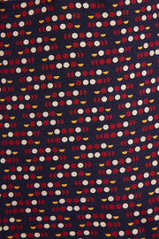 Jona Retro Dots Print Long Sleeve Mini Dress