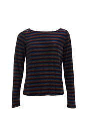 Josiane Sparkle Stripe Boat Neck Top - Gold