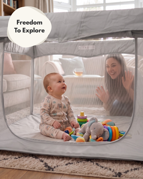 All Stars JOY Square Baby Playpen - Grey