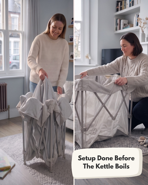 All Stars JOY Square Baby Playpen - Grey