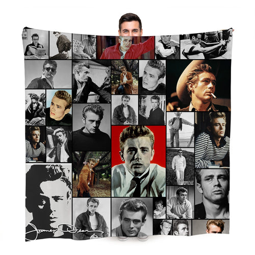 James Dean Montage Celebrity Fleece Throw - Large Size 150cm x 150cm