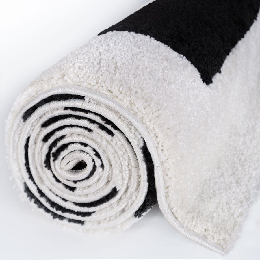 Joli Geometric Black & White Rug