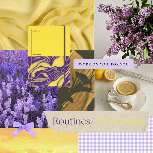 Routines and Reflections Wellness Journal, A5 - Yellow