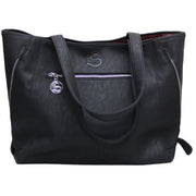 BURNT ROSE Studded PU Leather Tote Bag