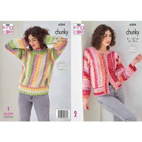 King ColePattern 6204 Sweater & Jacket in Hedgerow Chunky