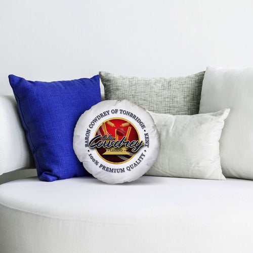 Kent Cricket Cowdrey  - Legend Collection - Circle Cushion 14"