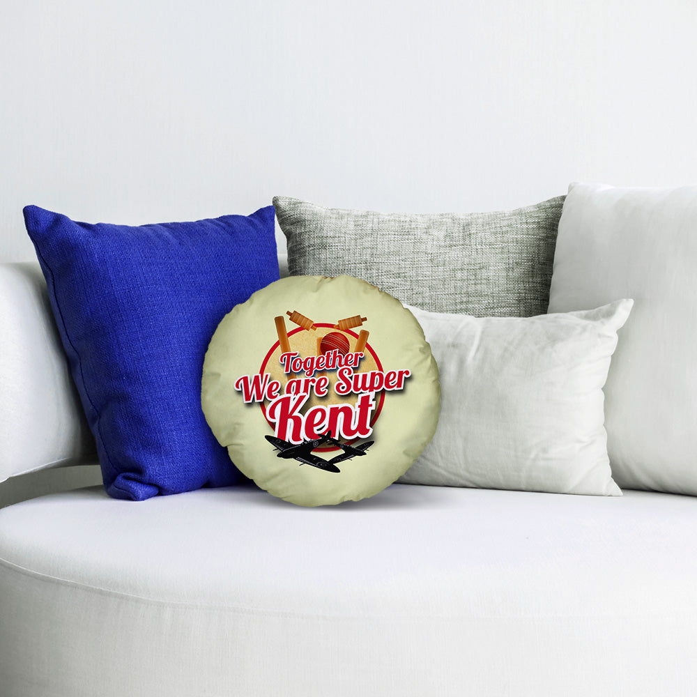 Kent Cricket Super  - Legend Collection - Circle Cushion 14"