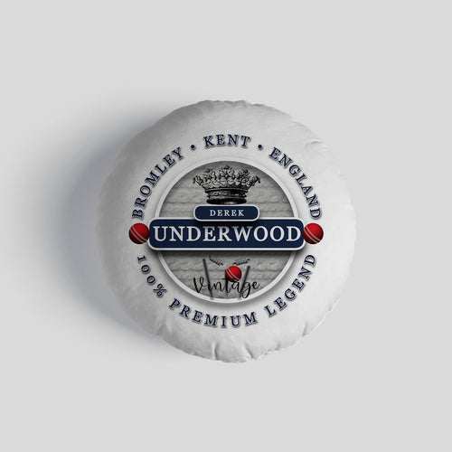 Kent Cricket Underwood  - Legend Collection - Circle Cushion 14"