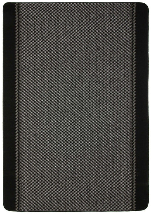 Washable Bordered Black Rug  | 116Bl