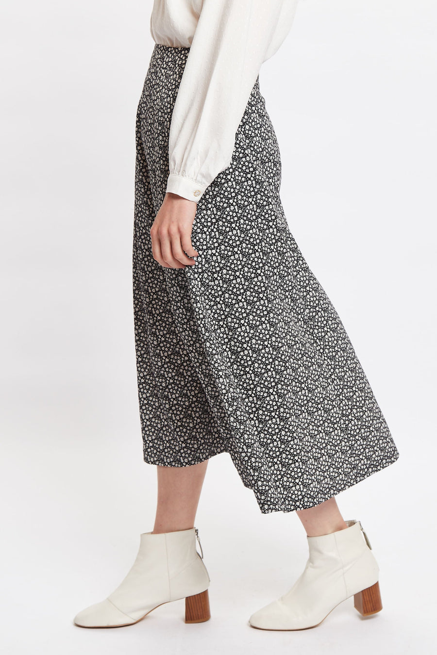 Louche Kiyo Candy Bud Print Midi Skirt