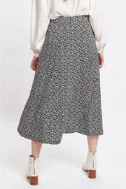 Louche Kiyo Candy Bud Print Midi Skirt