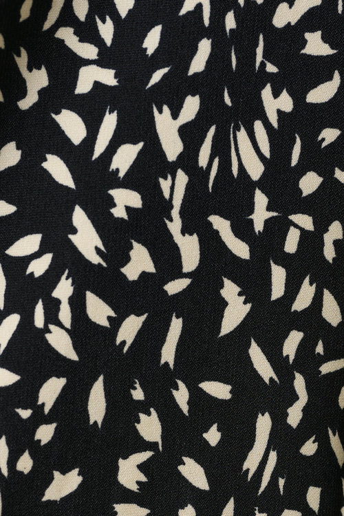 Kiyo Black Geo 11 Printed Midi Skirt