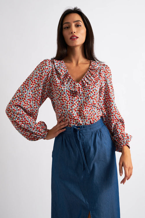 Kyara Strawberry Fields Print Blouse
