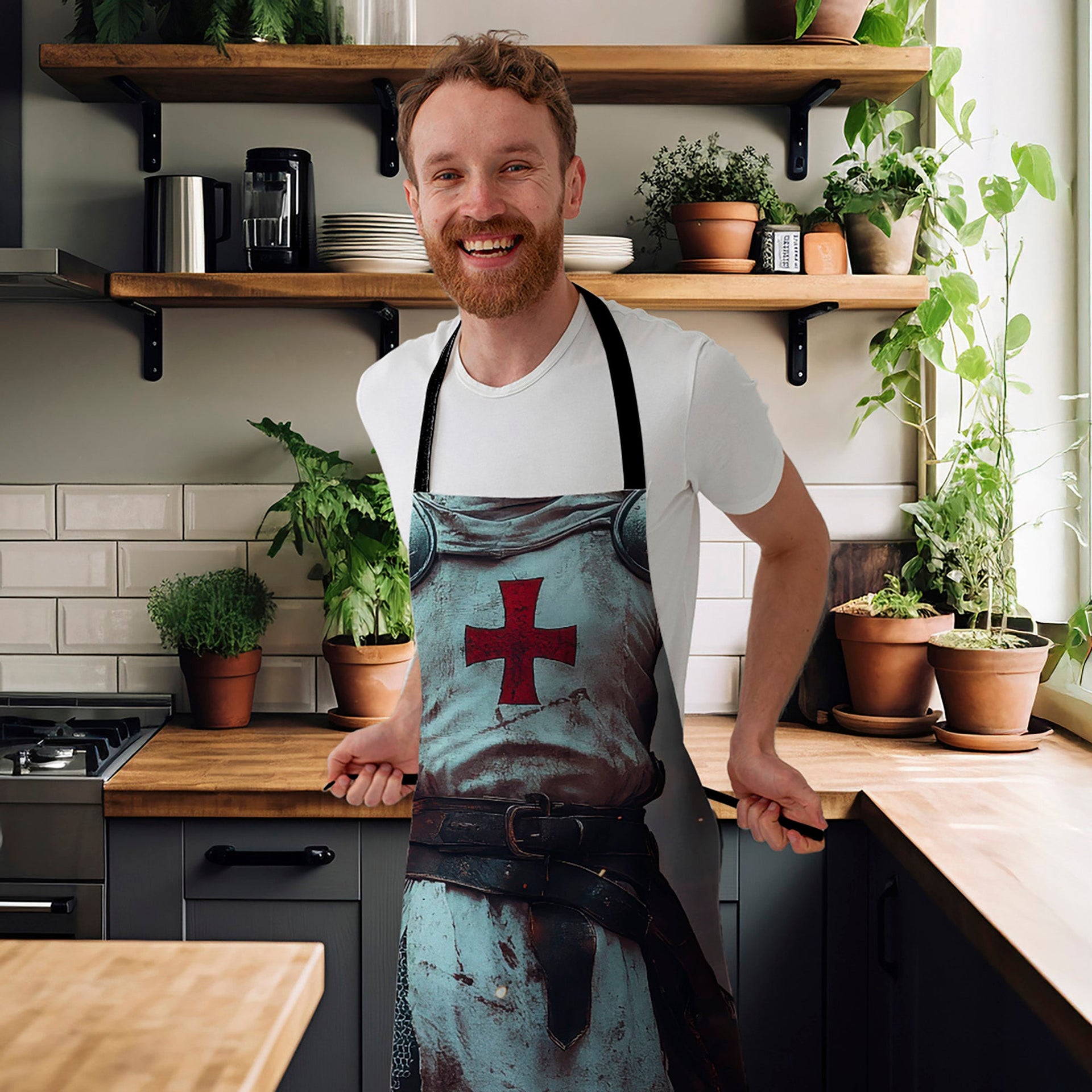Knights Templar - Novelty - Water-Resistant Adults Apron