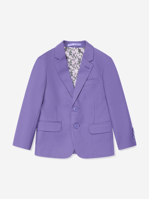 SUITLAB London Boys 7 Piece Suit Set in Purple