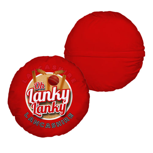 Lancashire Cricket Lanky  - Legend Collection - Circle Cushion 14"