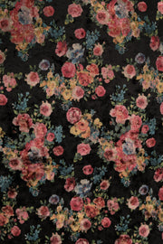 Cherokee Rose Bowl Print Velvet Jumpsuit