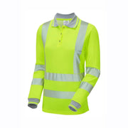 PULSAR LIFE LFE953 / LFE954 Ladies Long Sleeve Sustainable Hi-Vis Polo Shirt