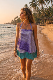 LILA Recycled Silk Wrap Beach Skirt/Mini Dress