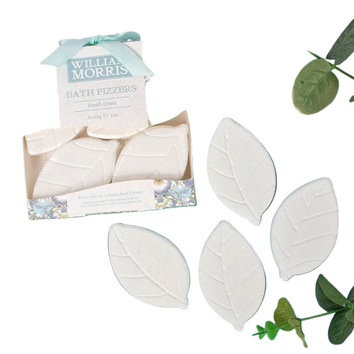 The Leonardo Collection William Morris Lodden Bath Fizzers for Women & Men| Cruelty-Free Bath Bombs with Soothing Fragrance | Moisturising Vegan Ingredients Bubble Bath for Teenagers & Adults