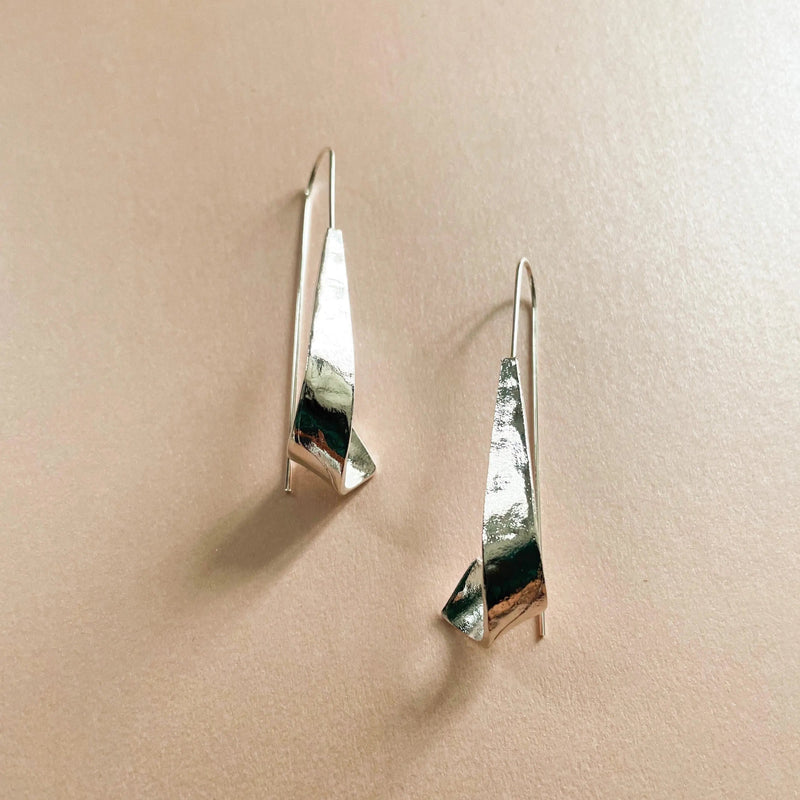 Kimora Silver Tone Spiral Curl Earrings
