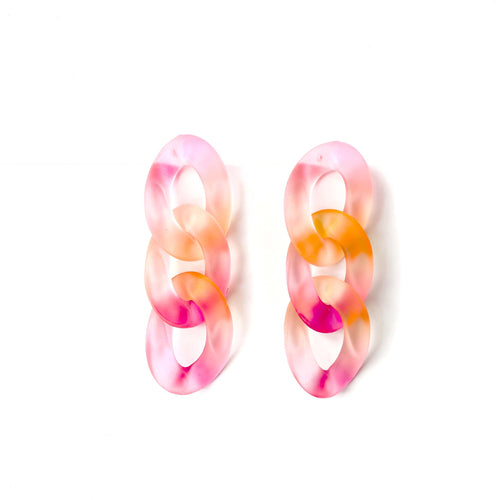 Frankie Blush Ombre Chain Earrings