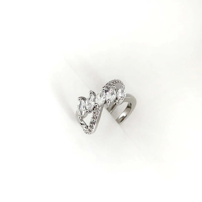 Erra Jewelled Silver Tone Ear Cuff
