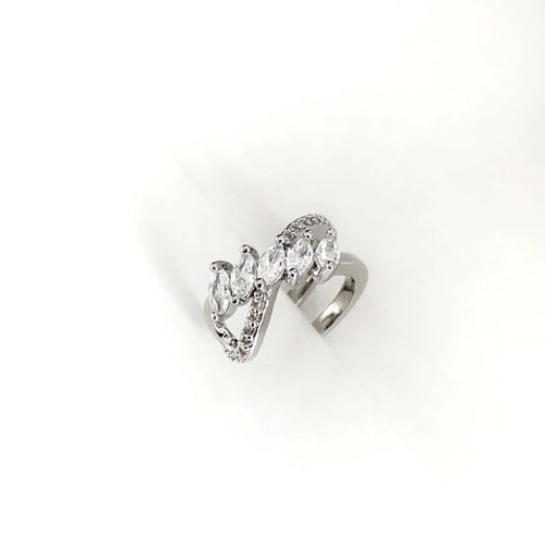 Erra Jewelled Silver Tone Ear Cuff