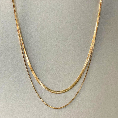 Milan Luxe 18k Gold Plated Double Layer Chain