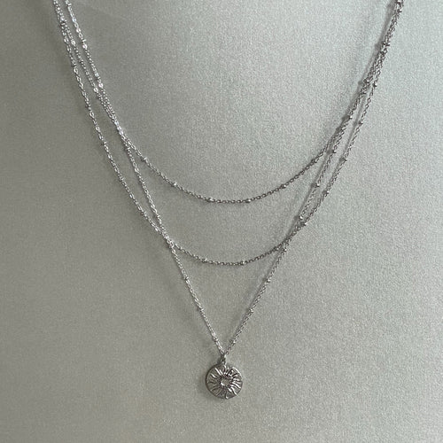 Orion Luxe Triple Layer Sunburst Necklace